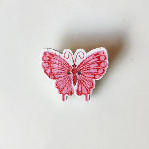 Pink butterfly - Brož