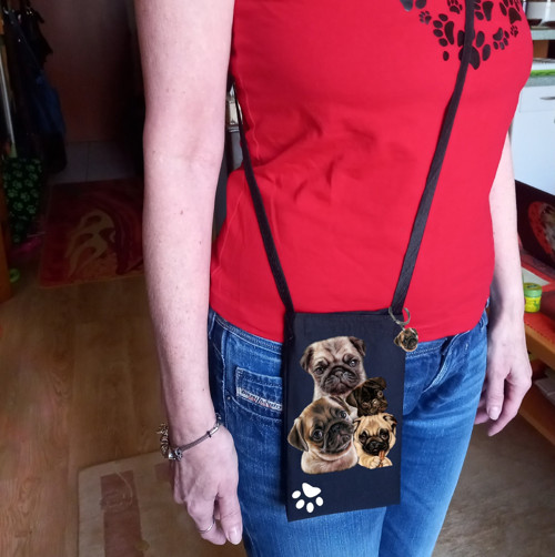 Mops Taštička Přes Rameno
