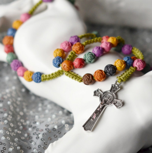 Boho růženec macramé