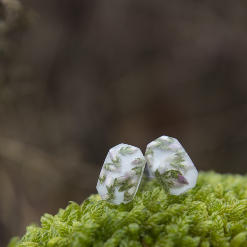 Mini náušnice - vřes — foto 1
