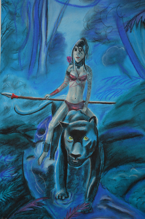 Divoženka na pumě — foto 1