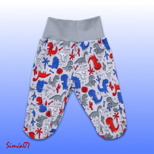 Polodupačky šedé s dinosaury v.56