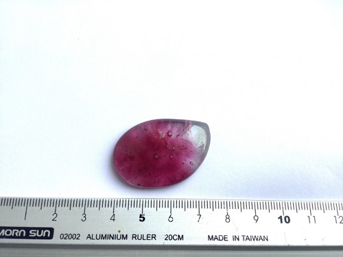 Růžové sklo 1 ks /491 — foto 1