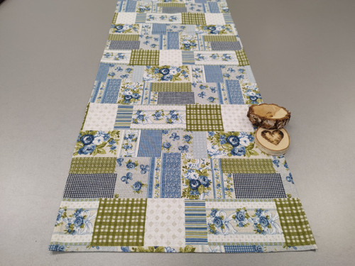 Šerpa 40*140cm MODRÝ PATCHWORK