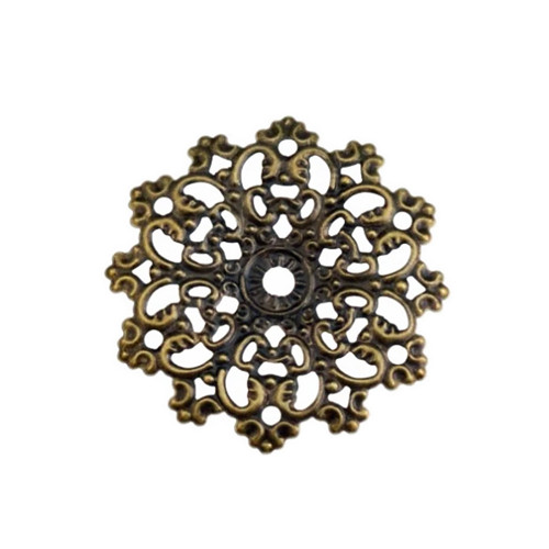 Filigrán baroko bronz 45mm, 1ks