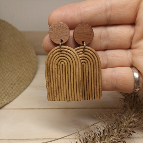 Natural - náušnice z FIMO hmoty