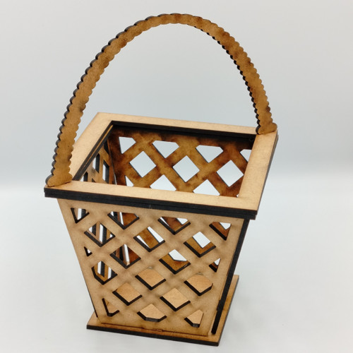 3D košíček 18cm - materiál 3mm HDF