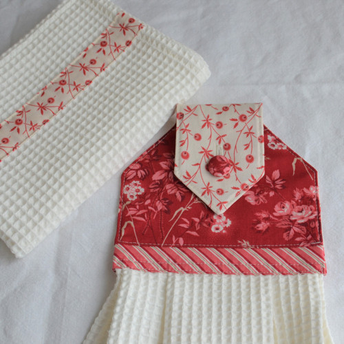 Red and cream - utěrky set — foto 1