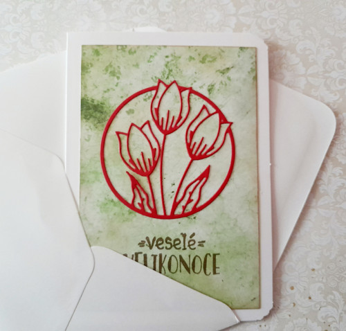Velikonoční přání s tulipány — foto 1