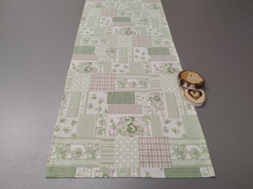 Šerpa 40*140cm ZELENKAVÝ PATCHWORK