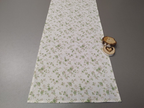 Šerpa 40*140cm ZELENKAVÉ RŮŽIČKY