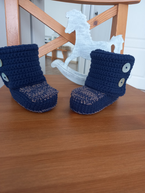 Vysoké botičky z Baby Merina,chodidýlko 13cm.