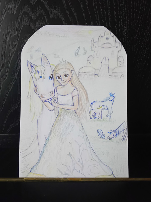 Dětské narozeninové přání princezna a jednorožec