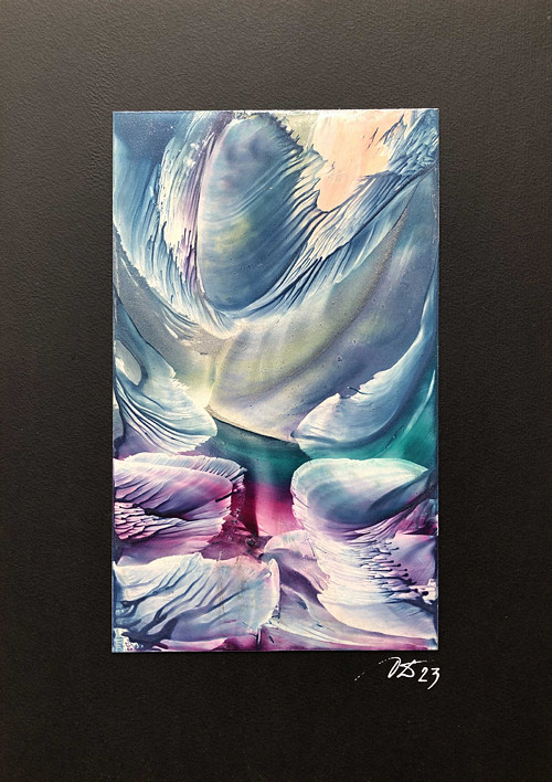 Enkaustika Barevné vlny 12,3 x 20,3 cm
