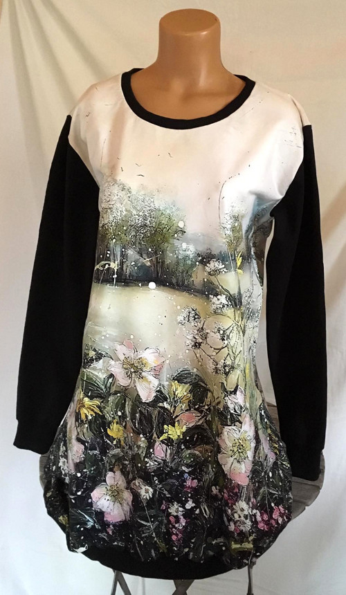 Mikinové šaty s loukou, XL - 2XL