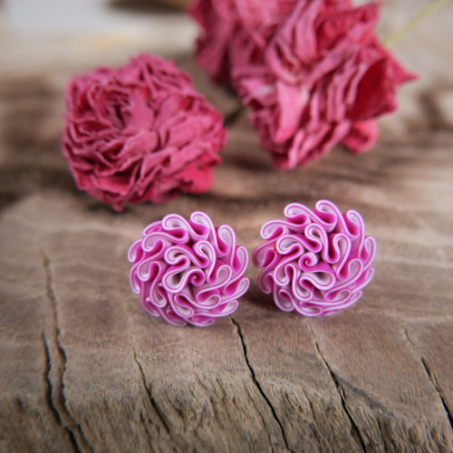 Náušnice Magenta — foto 1