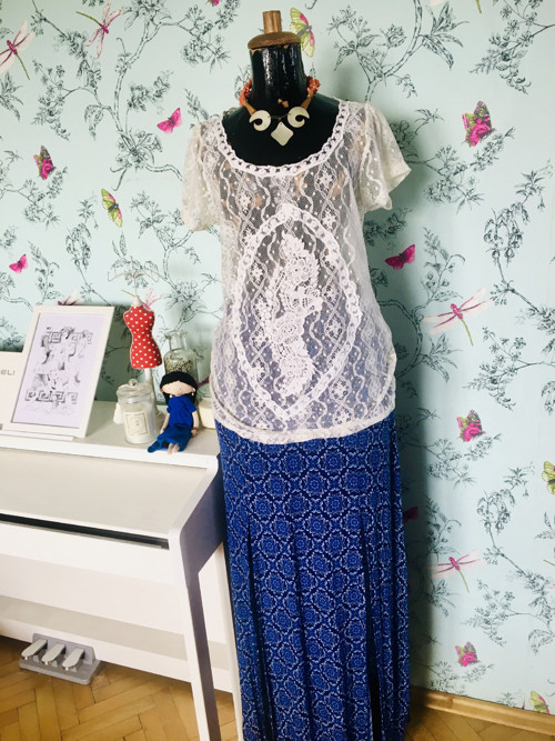 Top boho vintage krajka — foto 1