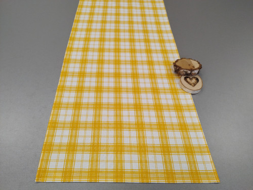 Šerpa 40*140cm ŽLUTÉ KOSTKY
