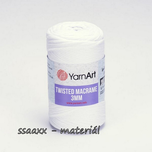 Twisted Macrame 3mm ~ bílá 751 — foto 1