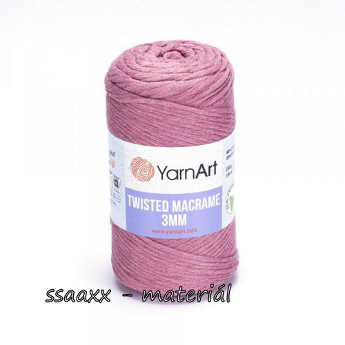 Twisted Macrame 3mm ~ starorůžová 792