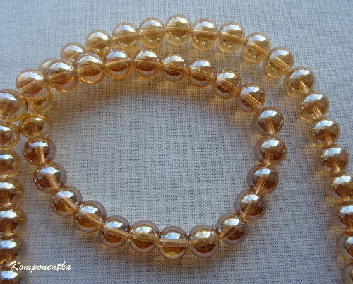 Korálky z Křišťálu champagne 8mm 4kusy