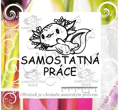 Samostatná práce Axolotl 828. Razítko.