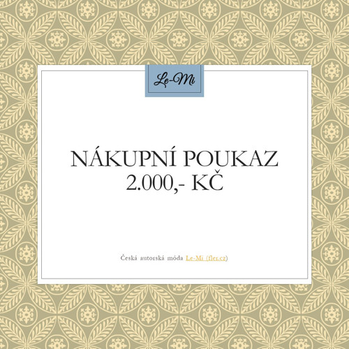 Nákupní poukaz 2000 Kč u prodejce Le-Mi — foto 1
