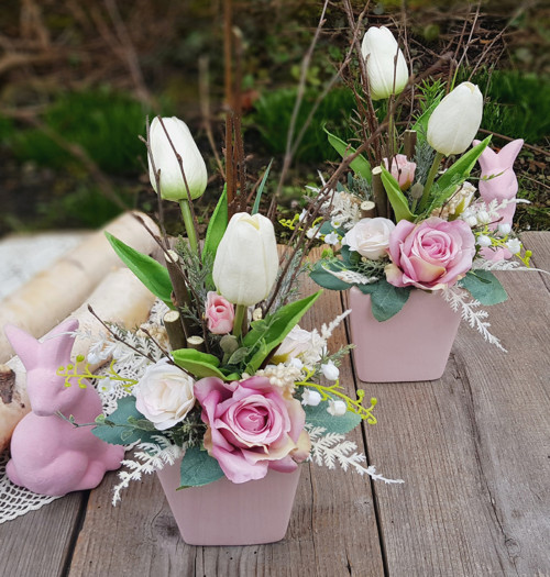 Romantické aranžmá s tulipány — foto 1