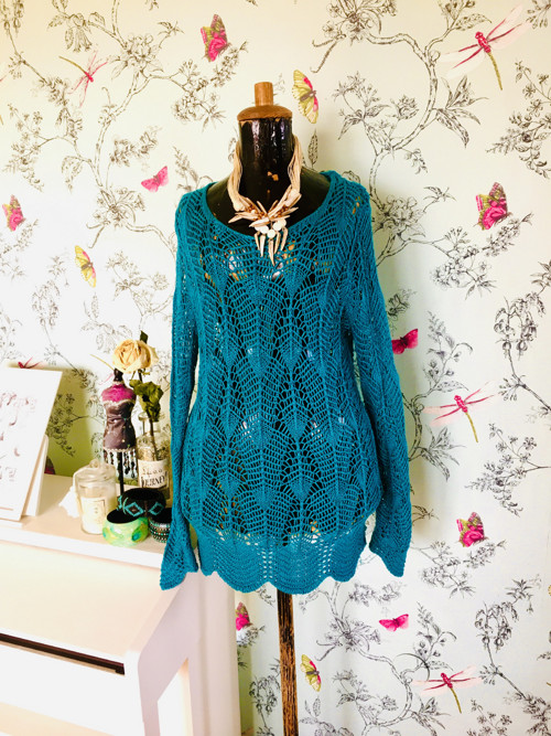 Boho hippie tunika háčkovaná — foto 1