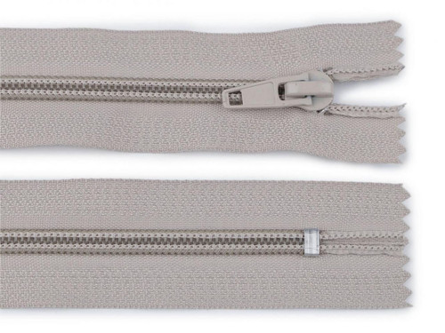 1ks Vaporous Gray spirálový zip šíře 5 mm délka