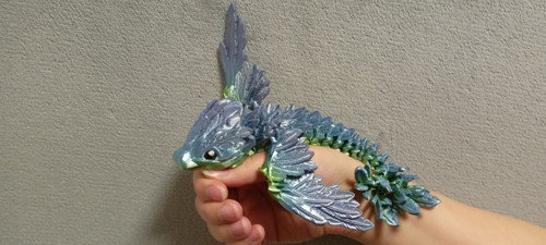 Mládě Opeřeného Hada - 21 cm - 3D Tisk — foto 1