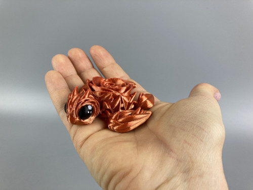 Růžičková želva - ohnivá, 7cm, 3D tisk — foto 1