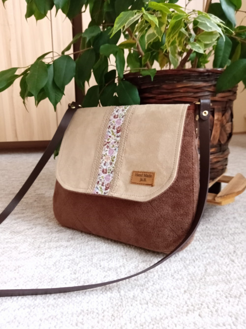 Crossbody- hnědá s béžovou — foto 1
