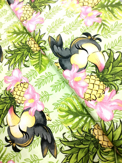 Plátno ananas na zelené 040041