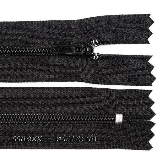 Spirálový zip ~ 3 mm ~ 30 cm ~ černý