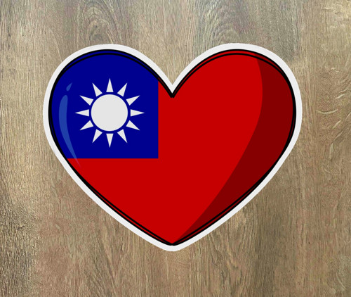 Samolepka - srdce Taiwan / samolepka na auto
