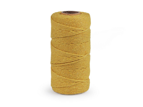 Bavlněná příze macrame - hořčicová