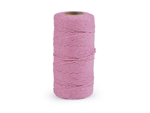 Bavlněná příze macrame - růžová