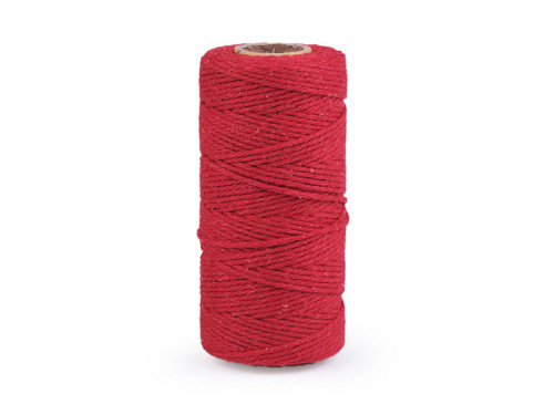 Bavlněná příze macrame - červená