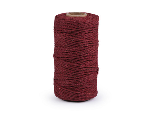 Bavlněná příze macrame - bordó