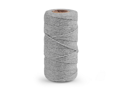 Bavlněná příze macrame - šedá — foto 1