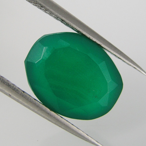 Zelený Chalcedon-"Chrysopras", 4,86ct., 11,7x9,2mm