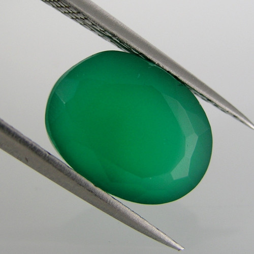 Zelený Chalcedon-"Chrysopras", 5,12ct., 12,2x9,1mm