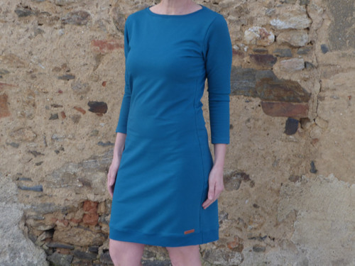 Šaty , barva petrolejová,tmavě červená vel.S-XL