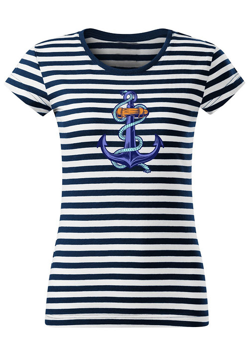 Dámské pruhované tričko "Sailor" - Kotva