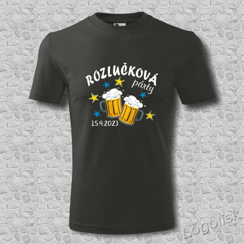 Pánské tričko na ROZLUČKU s datumem