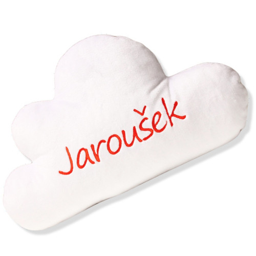 Mini polštář mráček - bílý se jménem Jaroušek