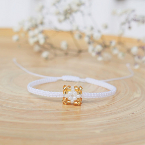 Shamballa náramek S12 // bílá