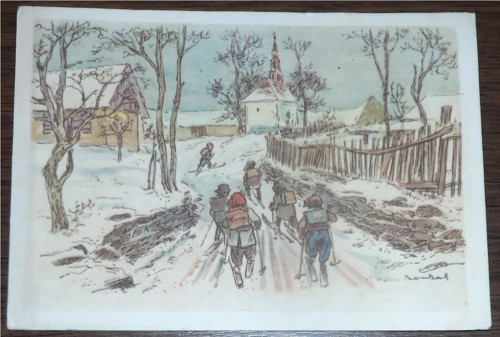 Vánoční POHLEDNICE • Václav Boukal, 1956 — foto 1