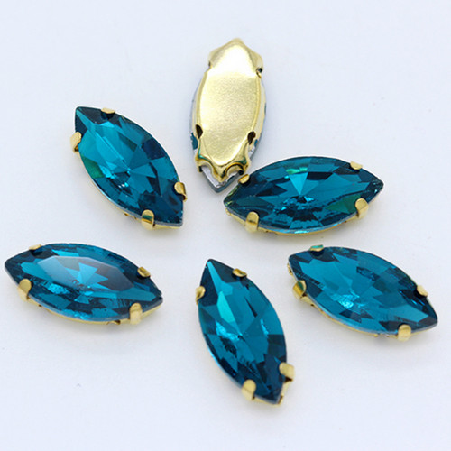Naveta barva -capri blue - 9x18mm — foto 1